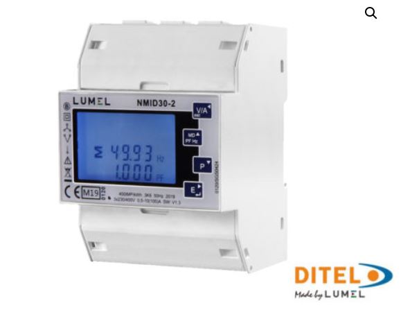 Compteur d'énergie NMID30-2 Diteltec avec une intensité jusqu'a 100A