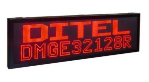 Afficheur matriciel monocouleur DMGE32128R Ditel sur 1, 2 ou 4 lignes pour une utilisation en extérieur