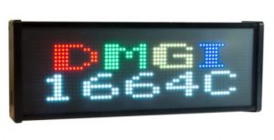 Afficheur matriciel Ditel RGB DMGI1664C de 16 x 64 pixels pour une utilisation en intérieur avec une hauteur de caractère de 55mm ou 110mm