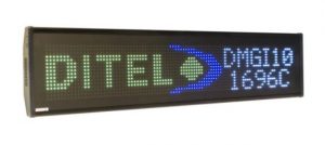 Afficheur matriciel Diteltec DMGI101696C RGB sur 2 lignes pour une utilisation en extérieur de 16 x 96 pixels